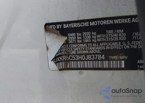 2017 BMW X5 xDrive50I from USA, damaged, VIN 5UXKR6C53H0J83784